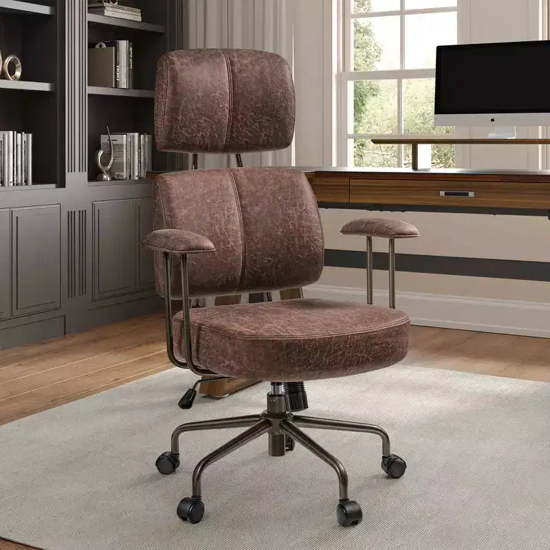 EUREKA ERGONOMIC Cameron, Faux Suede Fabric High Back Office Chair