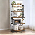 6-Tier Bakers Rack with Power Outlet, 31.5 Inches Coffee Bar for Kitchen Storage, Microwave Stand - Organize in Style