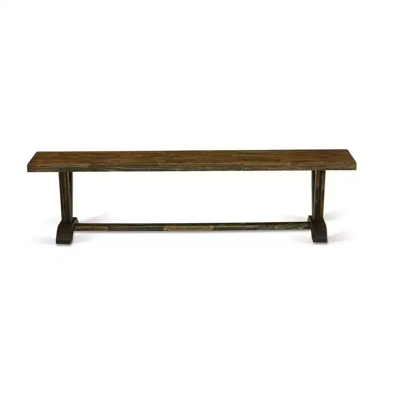 Banc de table à manger moderne avec assise en bois, 183 x 38 x 46 cm, finition espresso