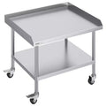 VEVOR Stainless Steel Work Table, 30x36x30 Inch Commercial Food Prep Worktable with 4 Wheels,Casters,3-Sided Backsplash Heavy Duty Prep Worktable