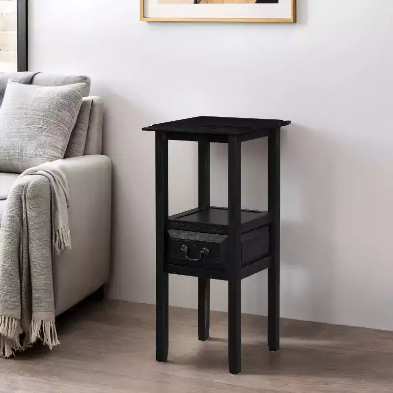 GDFStudio Declan Contemporary Rubberwood Accent Table with Drawer