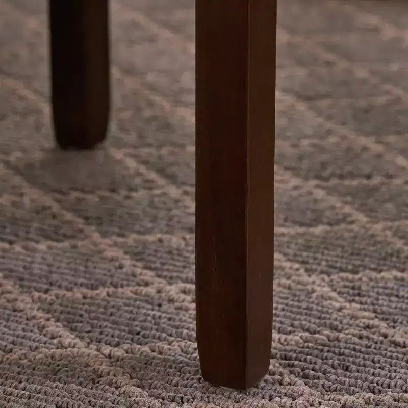 Table d'appoint Declan contemporaine en bois d'hévéa avec tiroir