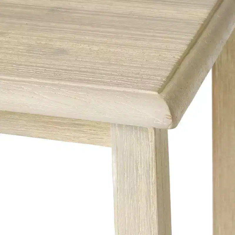 Table d'appoint Declan contemporaine en bois d'hévéa avec tiroir