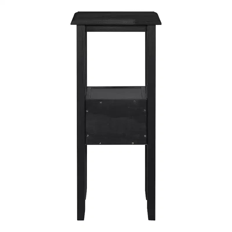 Table d'appoint Declan contemporaine en bois d'hévéa avec tiroir