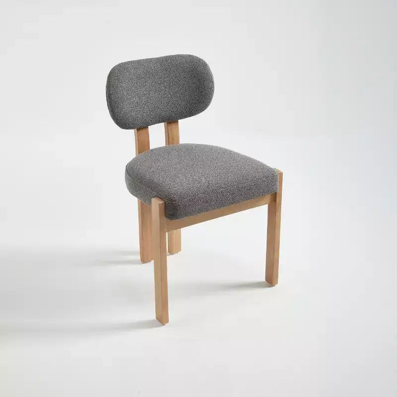 Chaises de salle à manger avec accoudoirs rembourrées en chenille