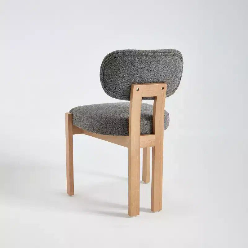 Chaises de salle à manger avec accoudoirs rembourrées en chenille