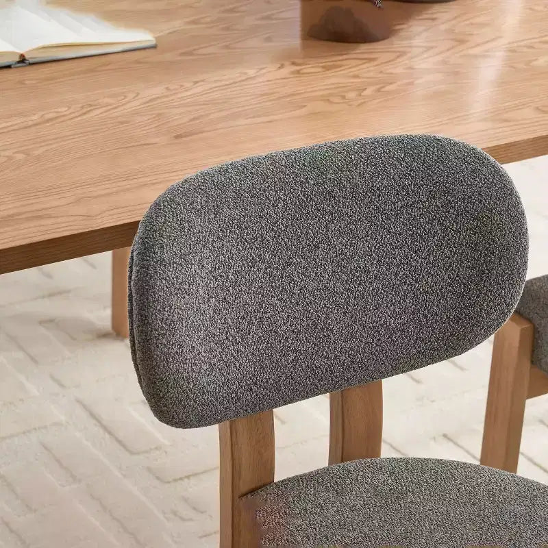 Chaises de salle à manger avec accoudoirs rembourrées en chenille