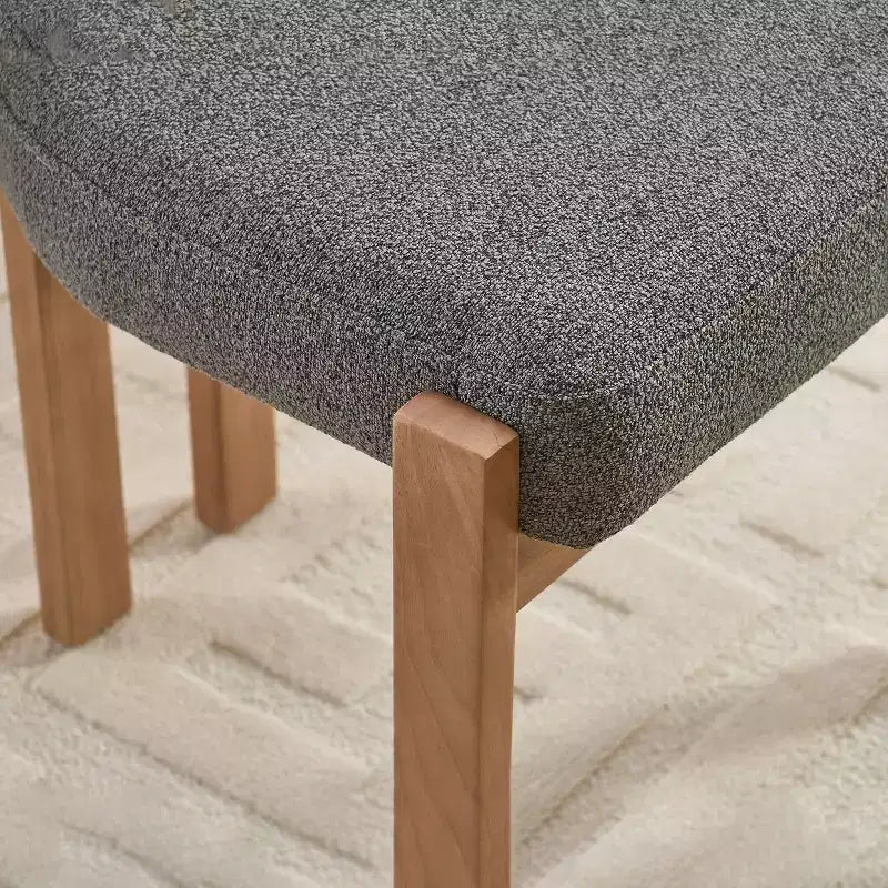 Chaises de salle à manger avec accoudoirs rembourrées en chenille
