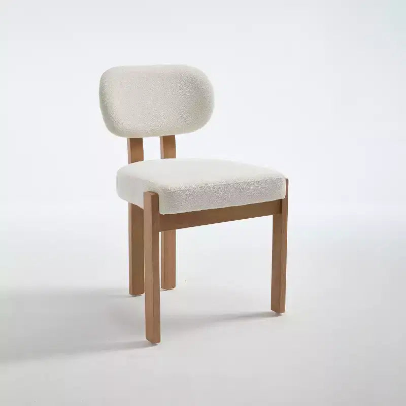 Chaises de salle à manger avec accoudoirs rembourrées en chenille