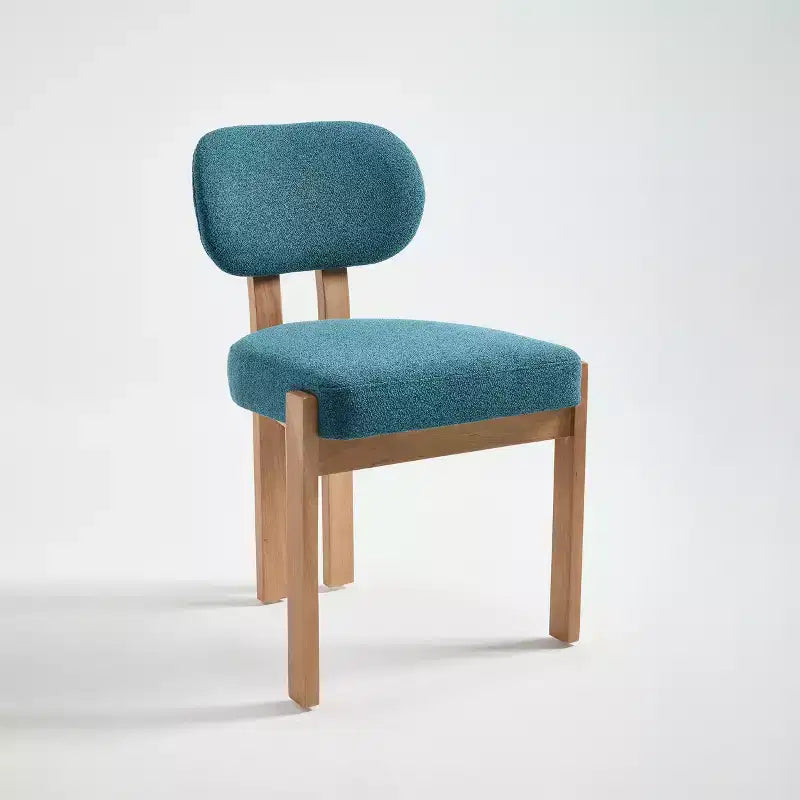 Chaises de salle à manger avec accoudoirs rembourrées en chenille