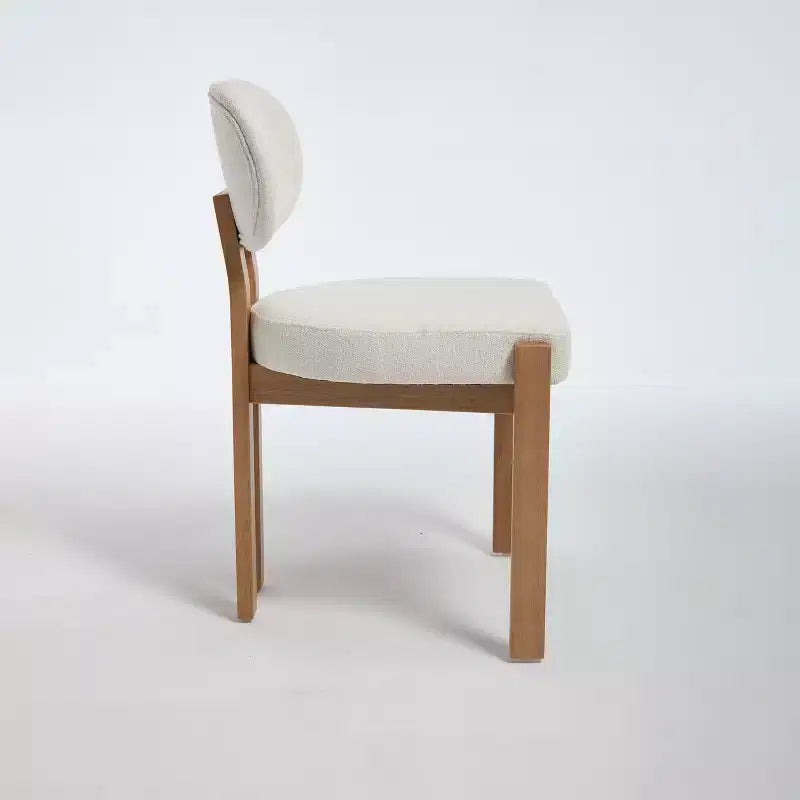 Chaises de salle à manger avec accoudoirs rembourrées en chenille
