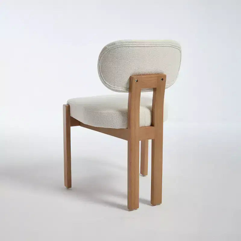 Chaises de salle à manger avec accoudoirs rembourrées en chenille