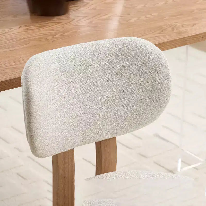 Chaises de salle à manger avec accoudoirs rembourrées en chenille