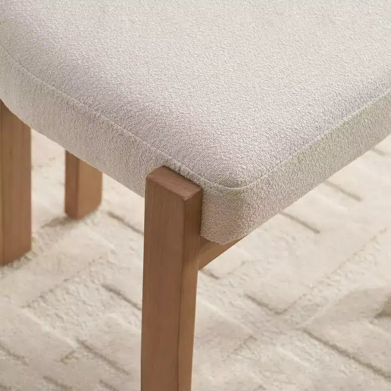 Chaises de salle à manger avec accoudoirs rembourrées en chenille