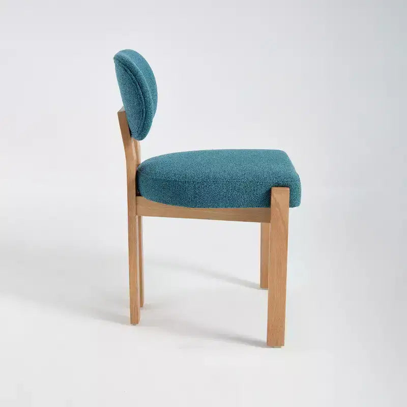 Chaises de salle à manger avec accoudoirs rembourrées en chenille