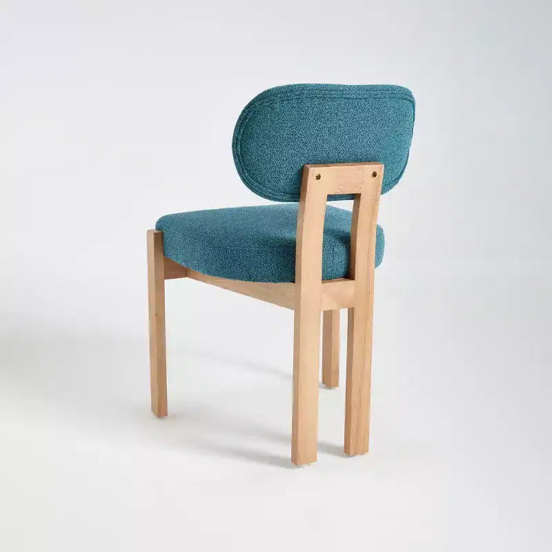 Chaises de salle à manger avec accoudoirs rembourrées en chenille