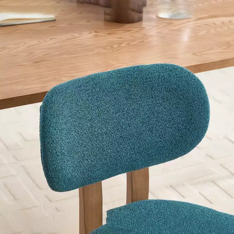 Chaises de salle à manger avec accoudoirs rembourrées en chenille