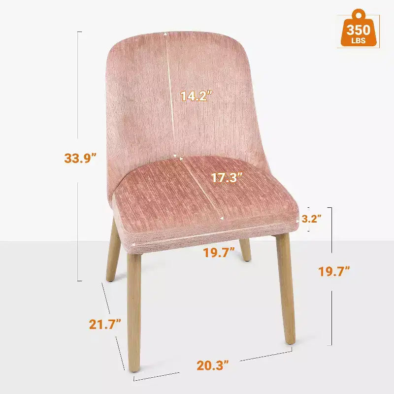 Chaises de salle à manger avec accoudoirs rembourrées en chenille