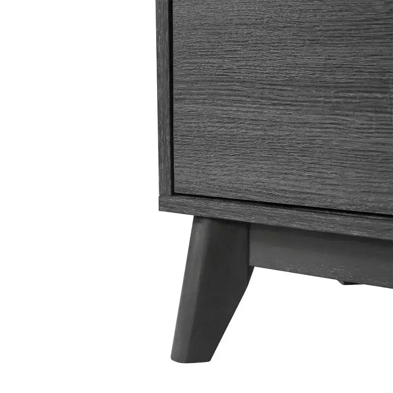 Buffet TV 4 portes de style milieu de siècle avec étagères