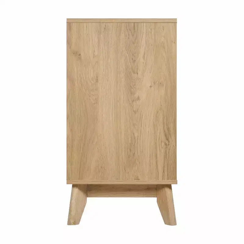 Buffet TV 4 portes de style milieu de siècle avec étagères