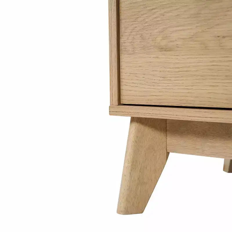 Buffet TV 4 portes de style milieu de siècle avec étagères