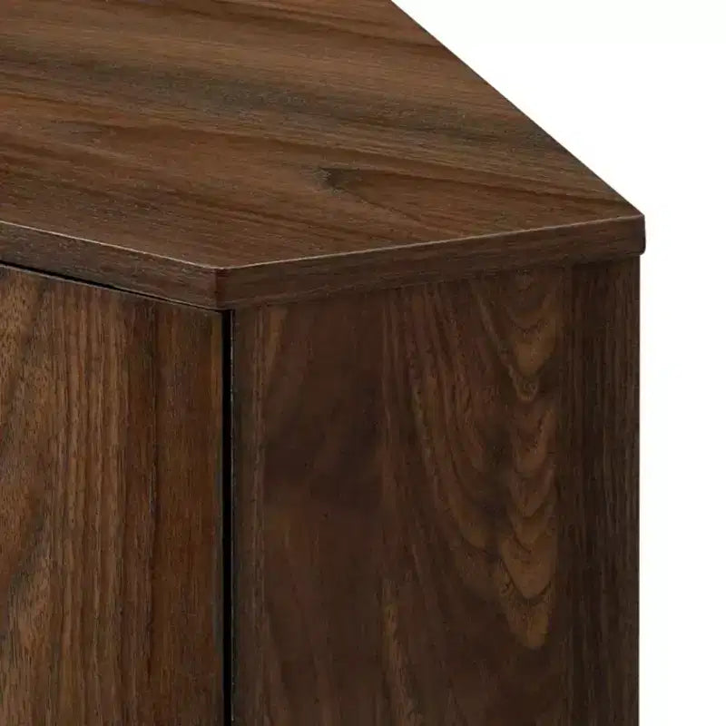 Meuble d'angle d'appoint moderne en bois à 2 portes, format triangulaire de 30 pouces