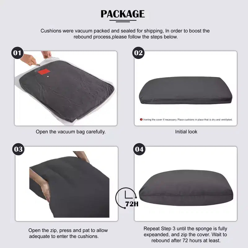 Canapé d'angle en velours anthracite 117,7" - Ensemble ottoman de luxe en tissu antitache