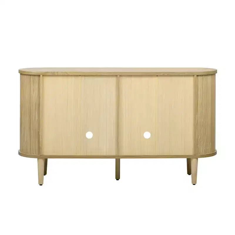 Bahut de ferme avec rangement, meuble buffet en bois avec portes vitrées et étagères réglables