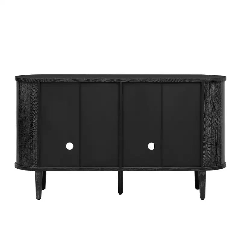 Bahut de ferme avec rangement, meuble buffet en bois avec portes vitrées et étagères réglables