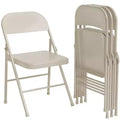 Whizmax 2-Pack Folding Chairs, 350lb Capacity Metal Frame, Portable Black Foldable Chairs for Indoor/Outdoor, Dining/Living Room & Office