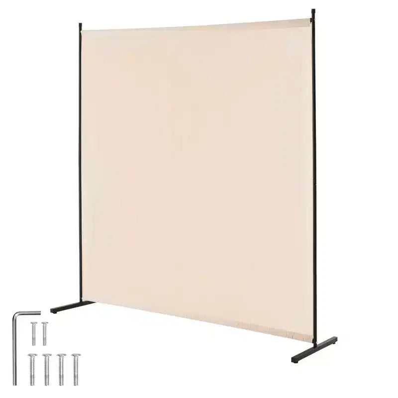 VEVOR Room Divider, Single Panel Room Divider, 6FT Privacy Screen Indoor, Partition Divider for Room Separation, Freestanding Room Divider Panel