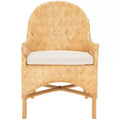 Chorus Woven Dining Chair With Cushion - SEA7039 - Natural/White - Safavieh