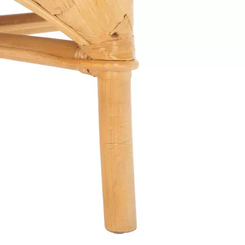 Chaise de salle à manger tressée avec coussin - SEA7039 - Naturel/Blanc