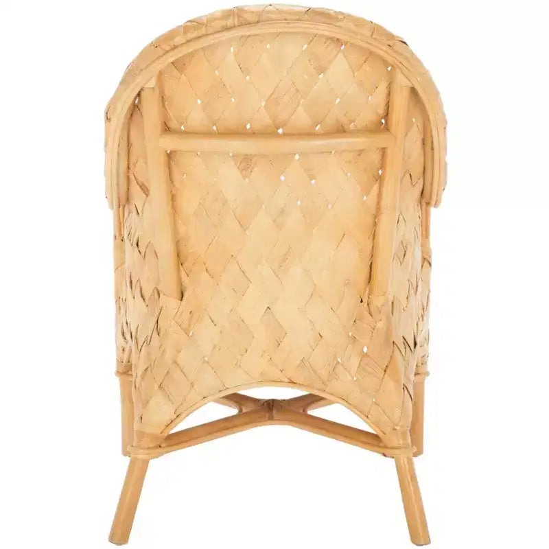 Chaise de salle à manger tressée avec coussin - SEA7039 - Naturel/Blanc