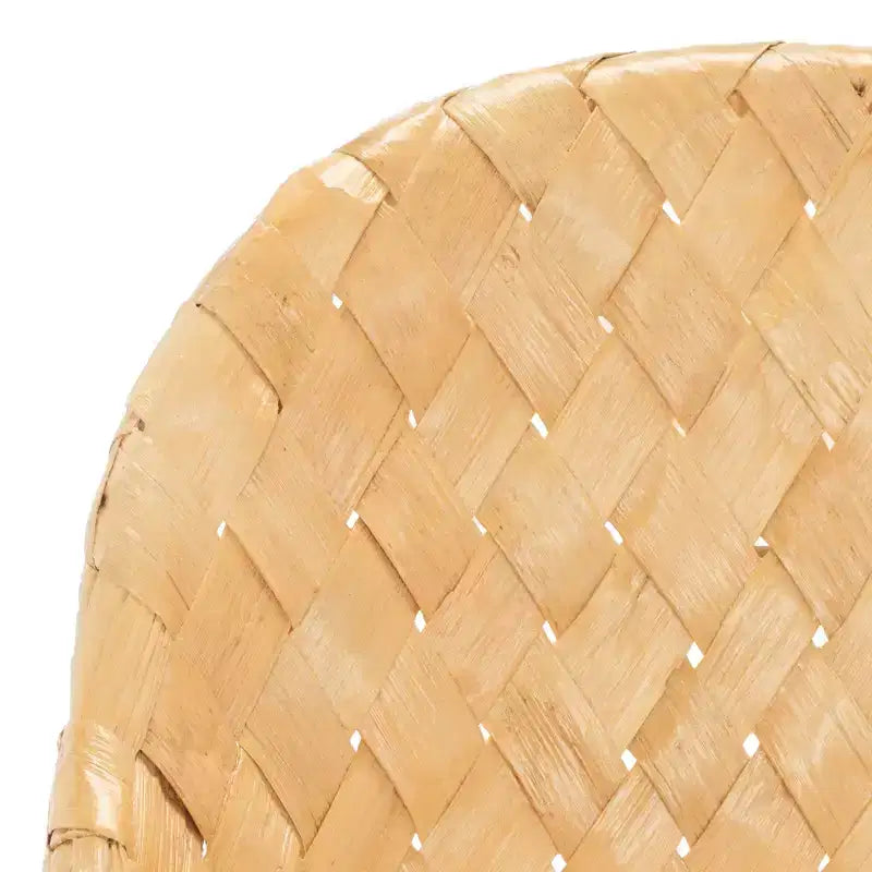 Chaise de salle à manger tressée avec coussin - SEA7039 - Naturel/Blanc