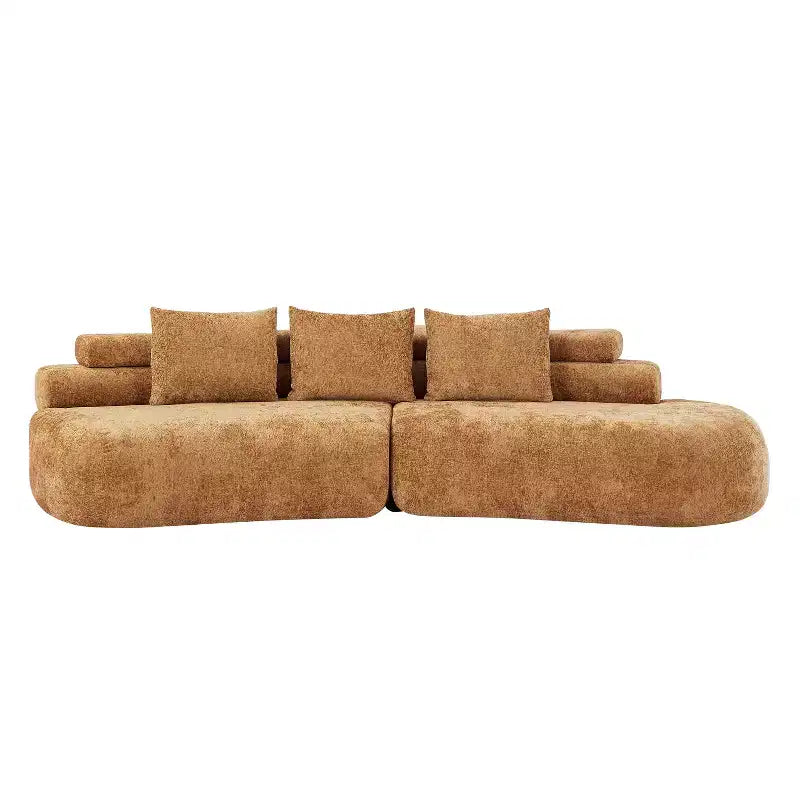 122 Canapés d'angle modernes incurvés 4 places avec 3 coussins