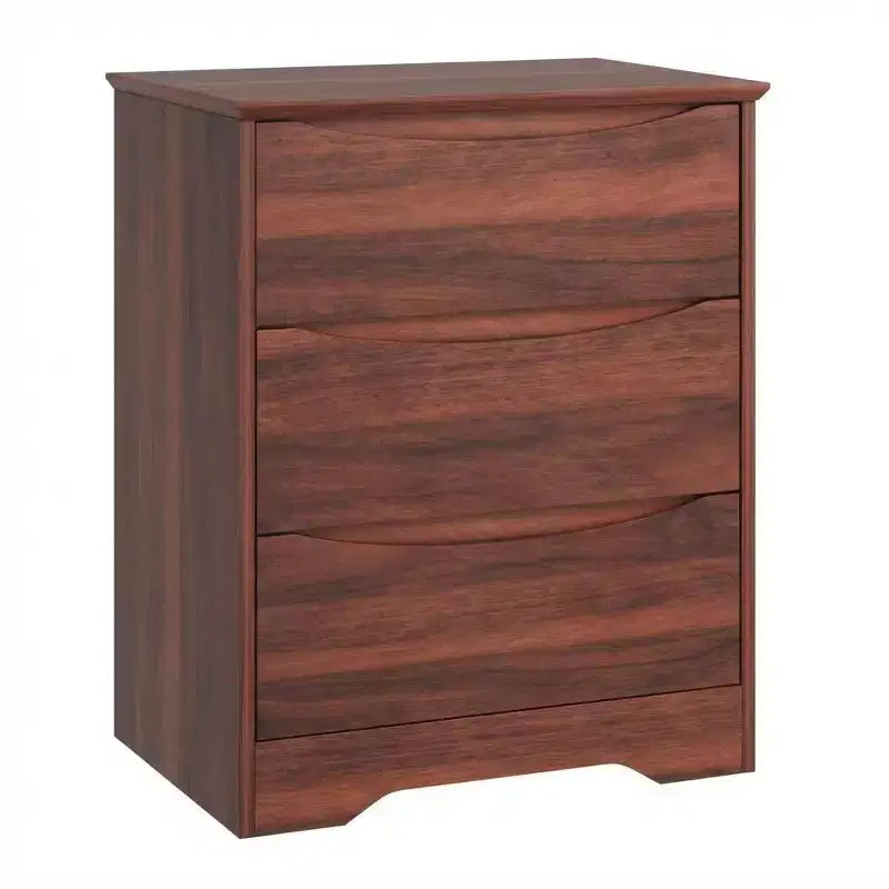 Commode Haute en Bois à 3 Tiroirs, Placard Moderne avec Rangement Profond, Commode Spacieuse avec Plateau Large, Idéale pour Chambre à Coucher ou Salon