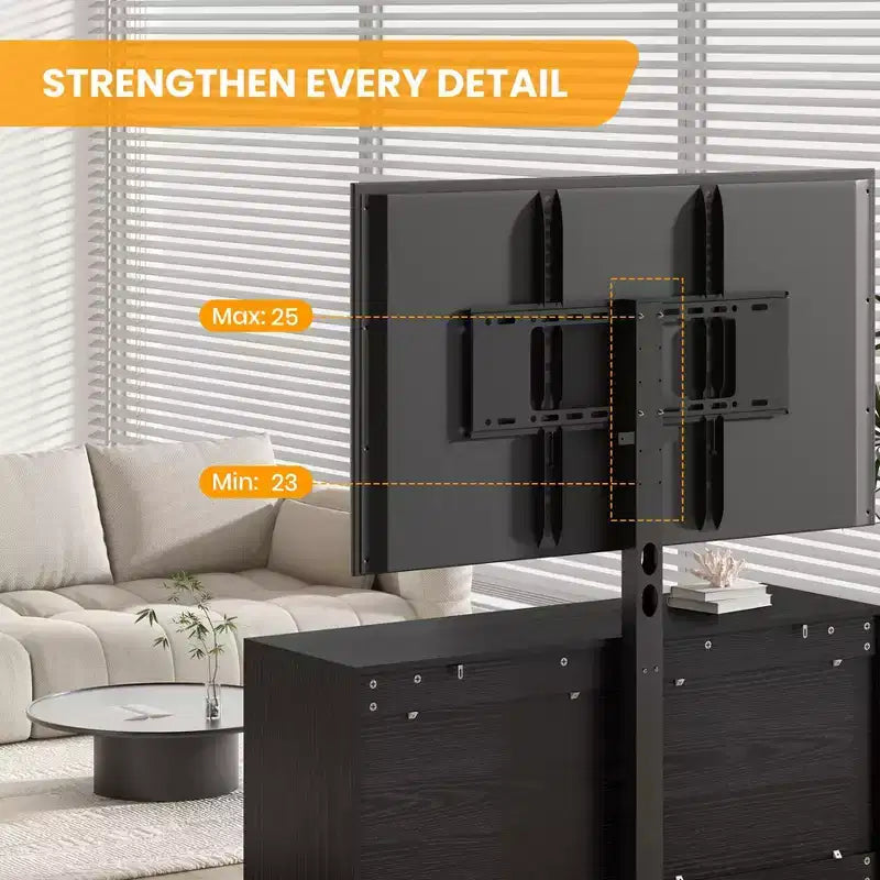 Meuble TV avec support et 4 tiroirs de rangement pour téléviseurs de 32/45/55/65/75/80 pouces, meuble de divertissement pour chambre à coucher, salon, table de console média en bois
