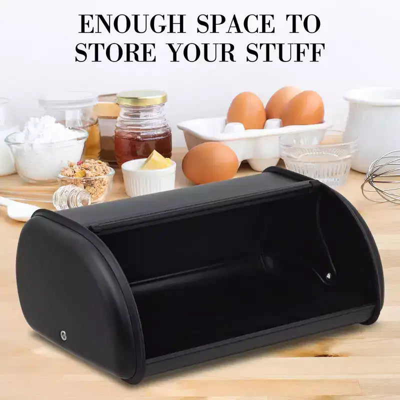 Boîte à pain en acier inoxydable avec fenêtre pour le stockage des aliments de cuisine