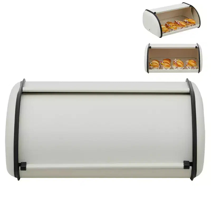 Boîte à pain en acier inoxydable avec fenêtre pour le stockage des aliments de cuisine
