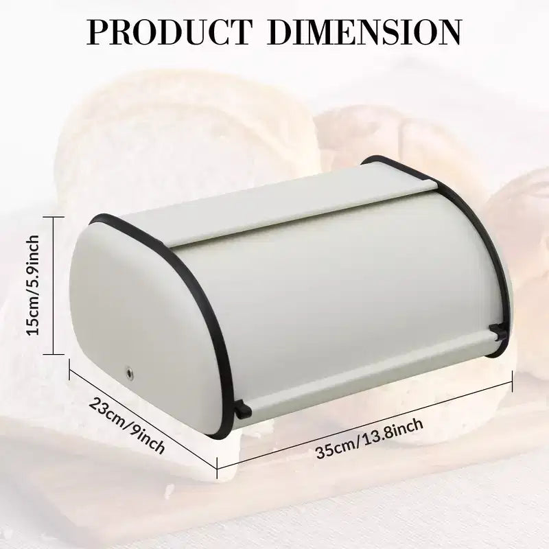 Boîte à pain en acier inoxydable avec fenêtre pour le stockage des aliments de cuisine