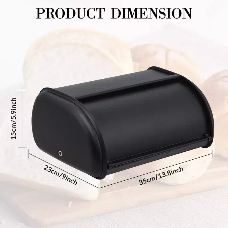 Boîte à pain en acier inoxydable avec fenêtre pour le stockage des aliments de cuisine