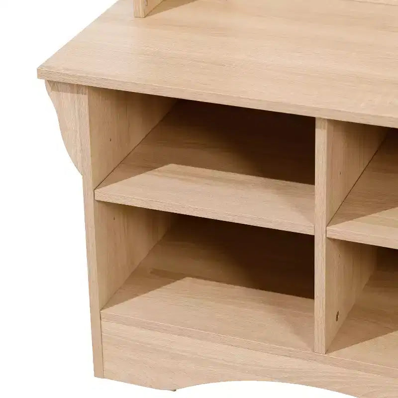 Meuble d'entrée avec banc, 3 patères individuelles et rangement inférieur avec étagères réglables