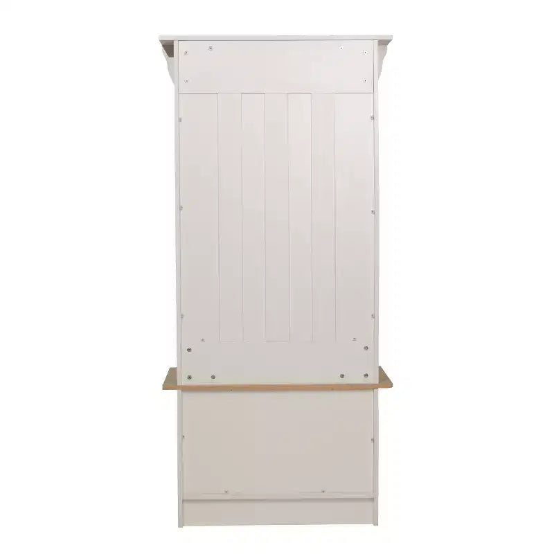 Meuble d'entrée avec banc, 3 patères individuelles et rangement inférieur avec étagères réglables