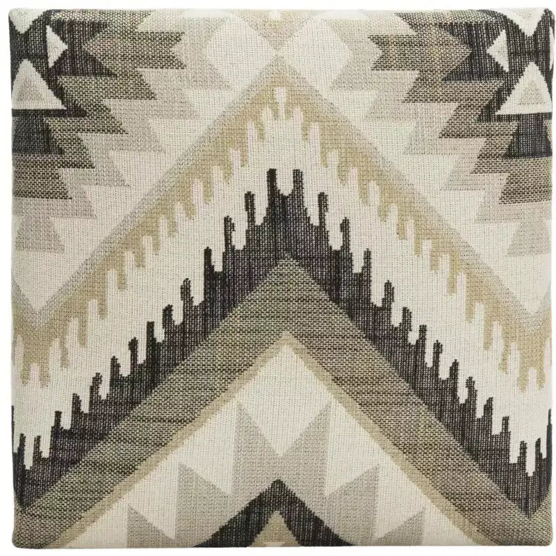 Repose-pieds - MCR4597 - Ikat/Noir