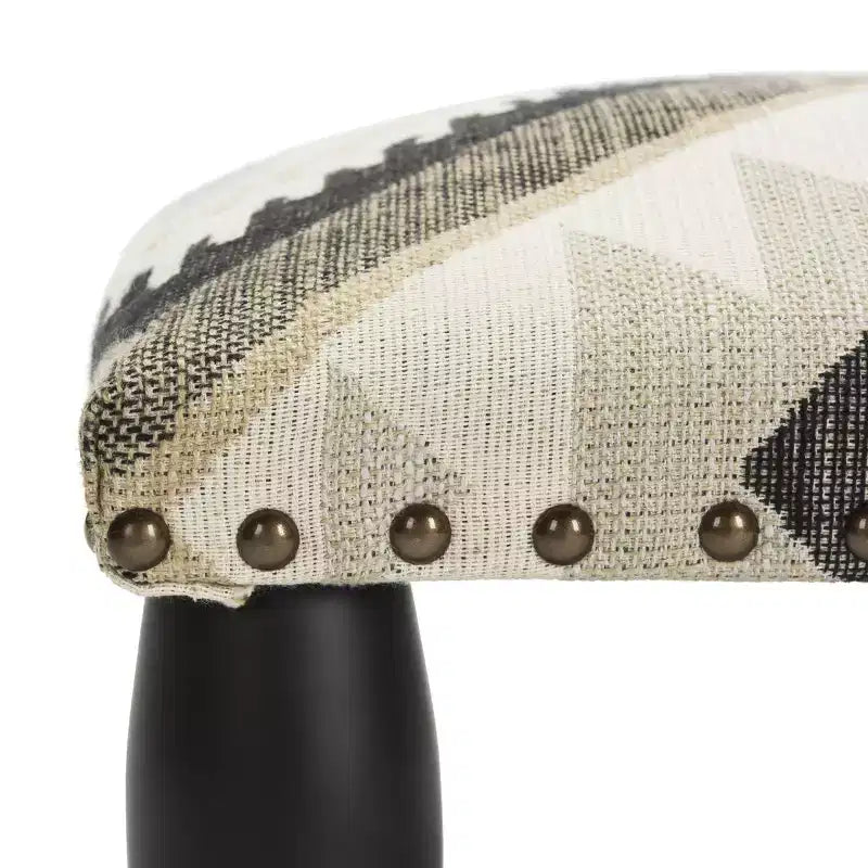 Repose-pieds - MCR4597 - Ikat/Noir