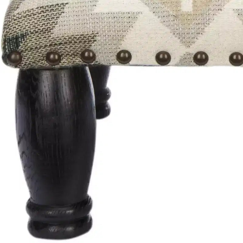 Repose-pieds - MCR4597 - Ikat/Noir