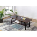 HOMLUX Natural Coffee Table 2-Tier Modern Center Cocktail Table with Storage Open Bookshelf
