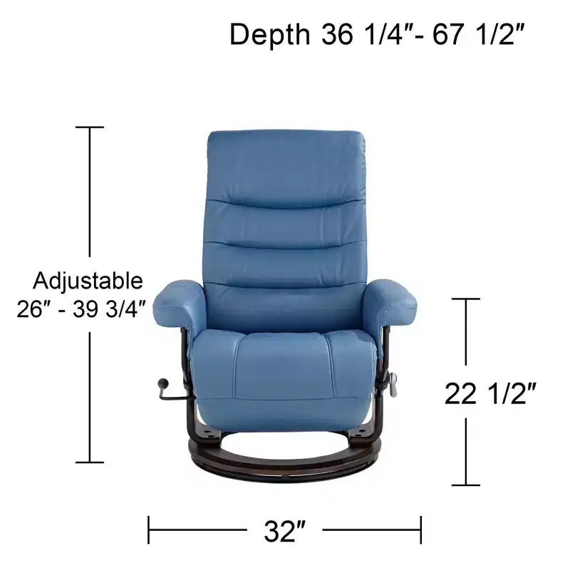 Fauteuil inclinable pivotant réglable en similicuir
