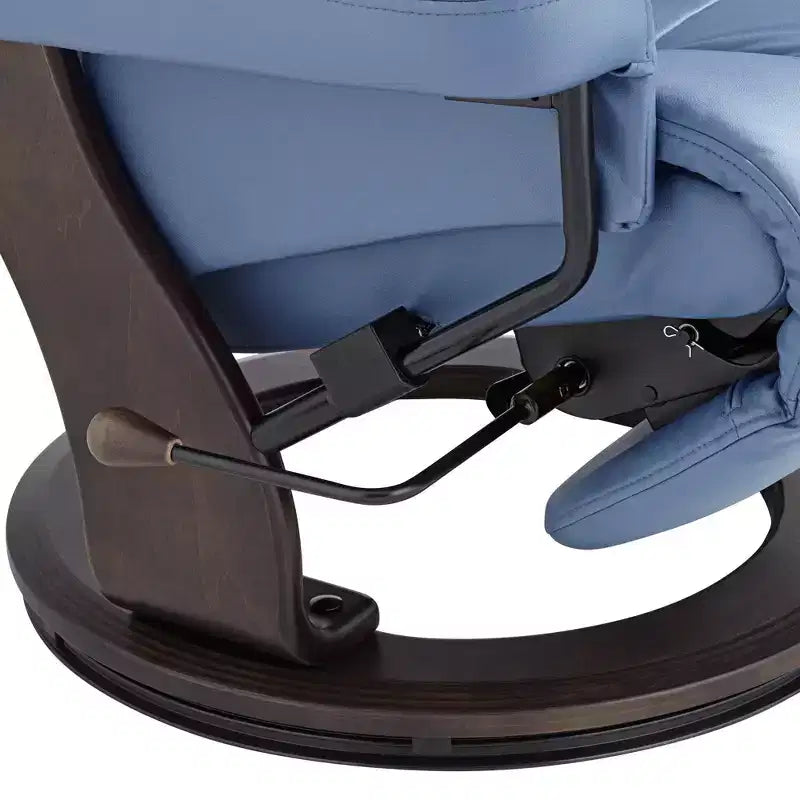 Fauteuil inclinable pivotant réglable en similicuir